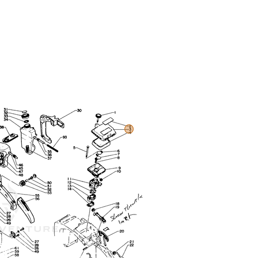 ECHO part 13030815130 — IPL diagram snippet (6x zoom, amber highlight)