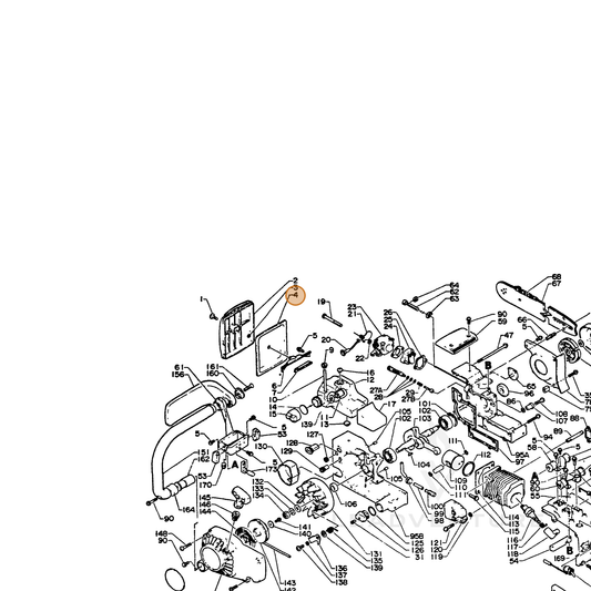 ECHO part 13031013930 — IPL diagram snippet (6x zoom, amber highlight)