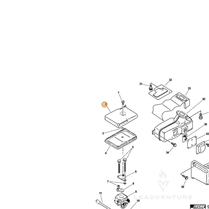 ECHO part 13031303361 — IPL diagram snippet (6x zoom, amber highlight)
