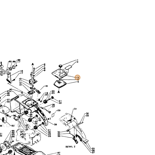 ECHO part 13031314531 — IPL diagram snippet (6x zoom, amber highlight)