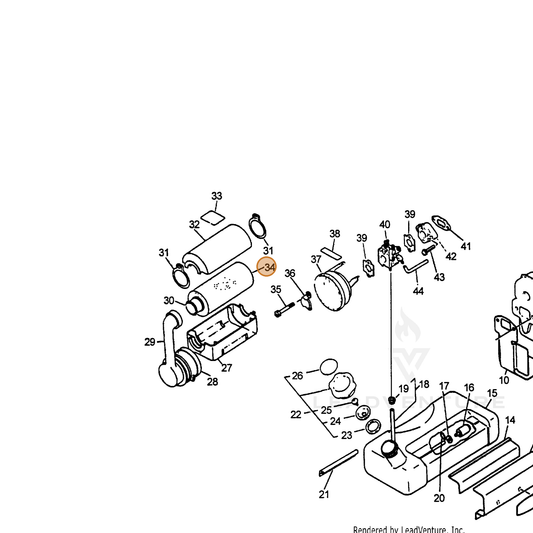 ECHO part 13031700760 — IPL diagram snippet (6x zoom, amber highlight)