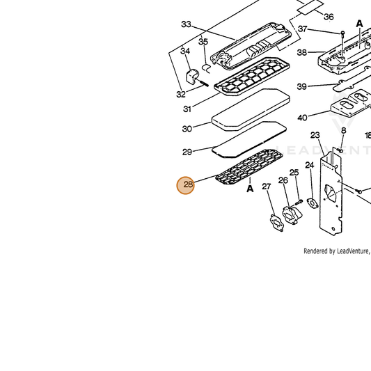ECHO part 13031904260 — IPL diagram snippet (6x zoom, amber highlight)