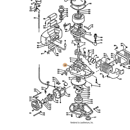 ECHO part 13033804320 — IPL diagram snippet (6x zoom, amber highlight)
