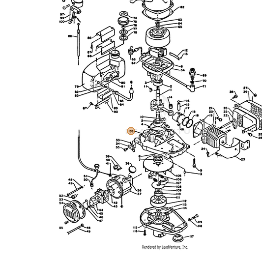 ECHO part 13033804320 — IPL diagram snippet (6x zoom, amber highlight)