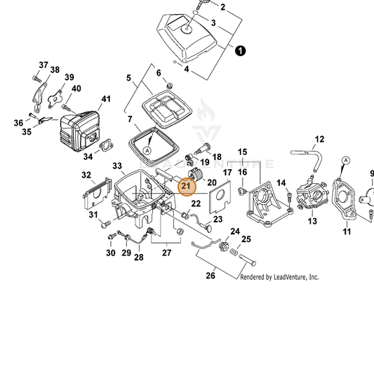 ECHO part 13033930830 — IPL diagram snippet (6x zoom, amber highlight)