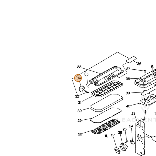 ECHO part 13034106160 — IPL diagram snippet (6x zoom, amber highlight)