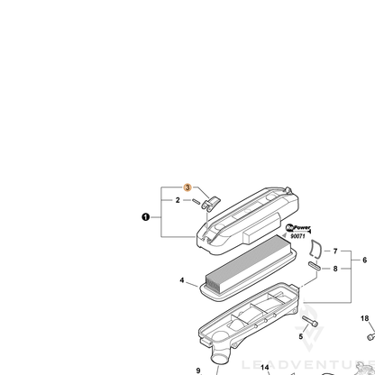 ECHO part 13034108260 — IPL diagram snippet (6x zoom, amber highlight)