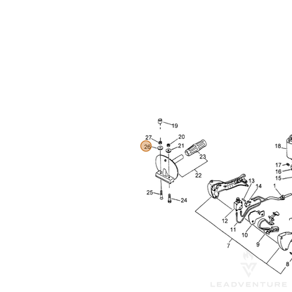 ECHO part 13034632430 — IPL diagram snippet (6x zoom, amber highlight)