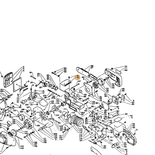 ECHO part 13034815031 — IPL diagram snippet (6x zoom, amber highlight)