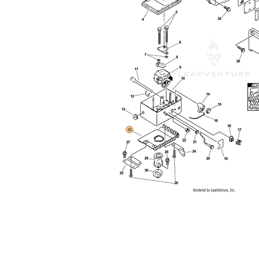 ECHO part 13035503360 — IPL diagram snippet (6x zoom, amber highlight)