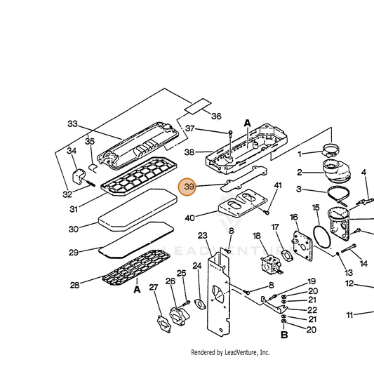 ECHO part 13035504261 — IPL diagram snippet (6x zoom, amber highlight)