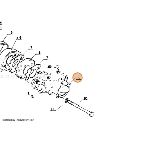 ECHO part 13040500331 — IPL diagram snippet (6x zoom, amber highlight)