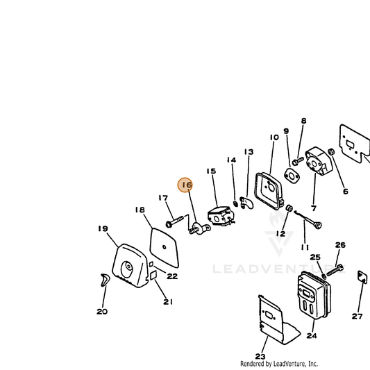 ECHO part 13040504560 — IPL diagram snippet (6x zoom, amber highlight)