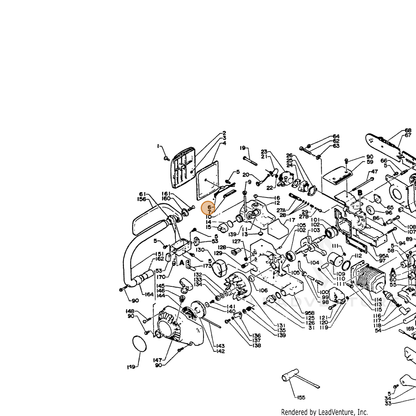 ECHO part 13040513932 — IPL diagram snippet (6x zoom, amber highlight)