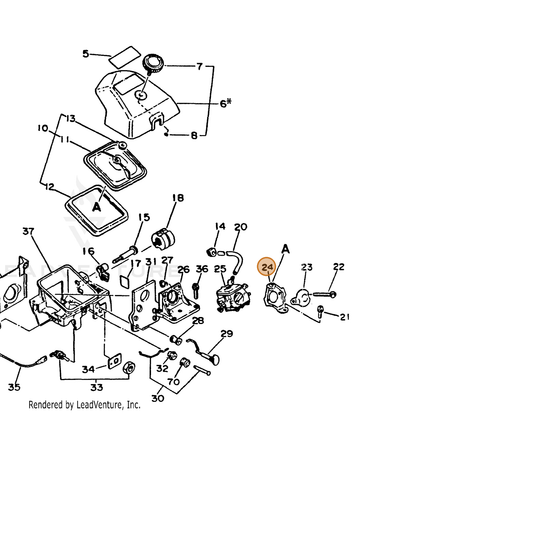 ECHO part 13040519831 — IPL diagram snippet (6x zoom, amber highlight)