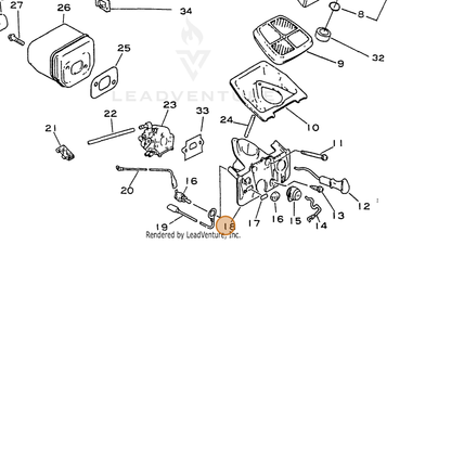 ECHO part 13040537930 — IPL diagram snippet (6x zoom, amber highlight)