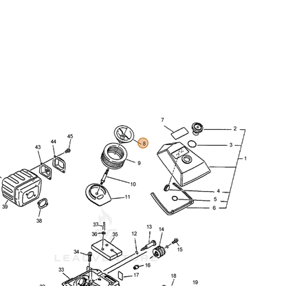 ECHO part 13040538130 — IPL diagram snippet (6x zoom, amber highlight)