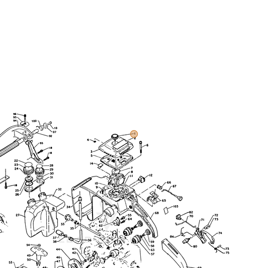 ECHO part 13040614330 — IPL diagram snippet (6x zoom, amber highlight)