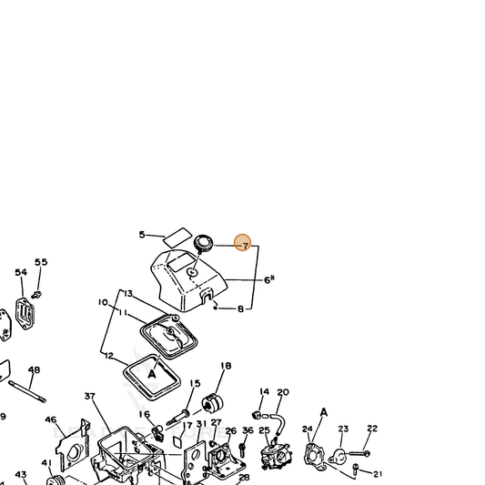 ECHO part 13040619831 — IPL diagram snippet (6x zoom, amber highlight)