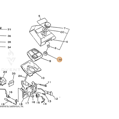 ECHO part 13041435430 — IPL diagram snippet (6x zoom, amber highlight)