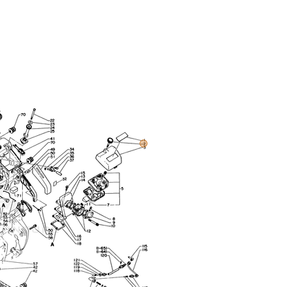 ECHO part 13041516130 — IPL diagram snippet (6x zoom, amber highlight)