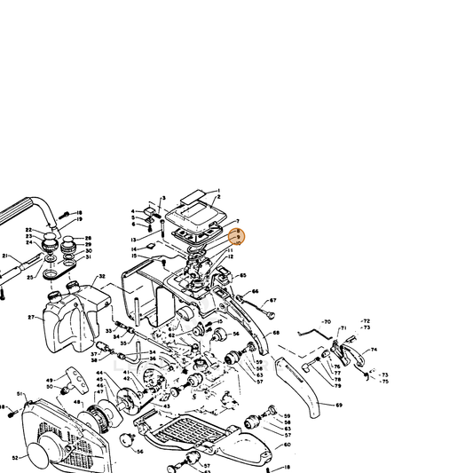 ECHO part 13042012331 — IPL diagram snippet (6x zoom, amber highlight)