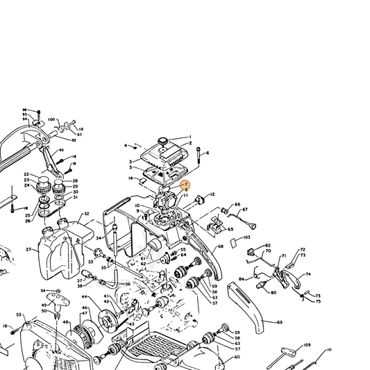 ECHO part 13042012332 — IPL diagram snippet (6x zoom, amber highlight)