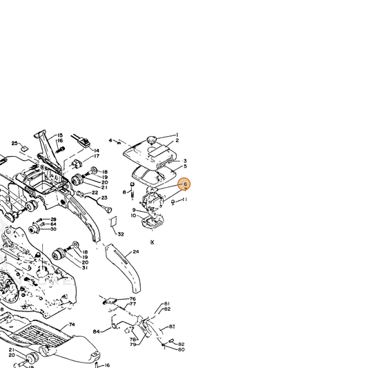 ECHO part 13042014330 — IPL diagram snippet (6x zoom, amber highlight)