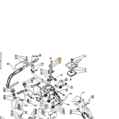 ECHO part 13042014530 — IPL diagram snippet (6x zoom, amber highlight)