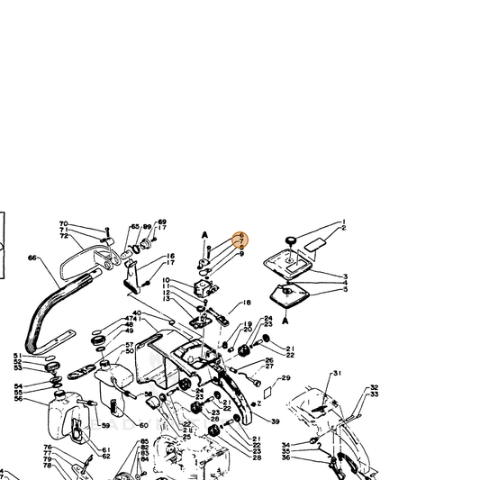 ECHO part 13042014530 — IPL diagram snippet (6x zoom, amber highlight)