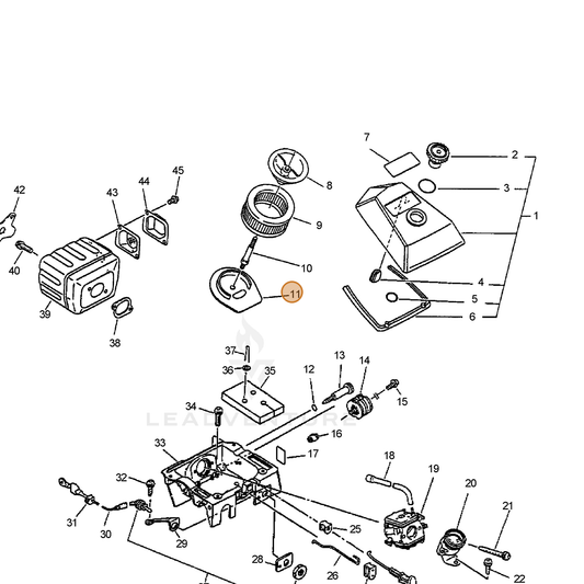 ECHO part 13042038131 — IPL diagram snippet (6x zoom, amber highlight)