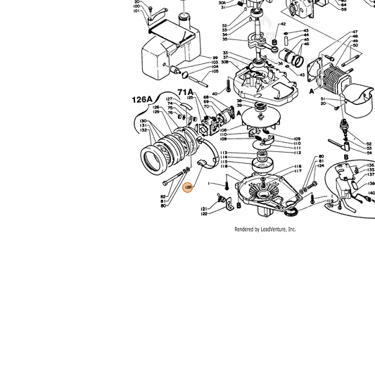 ECHO part 13042500761 — IPL diagram snippet (6x zoom, amber highlight)
