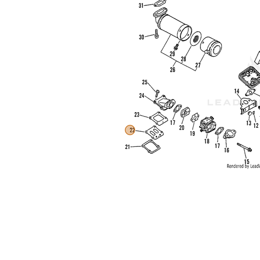 ECHO part 13060010460 — IPL diagram snippet (6x zoom, amber highlight)