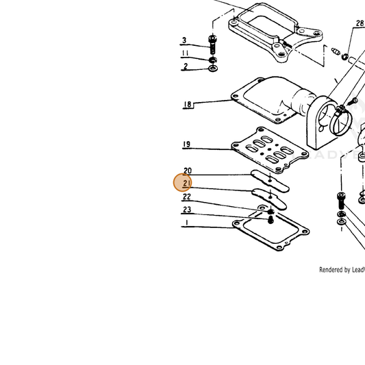 ECHO part 13061300430 — IPL diagram snippet (6x zoom, amber highlight)