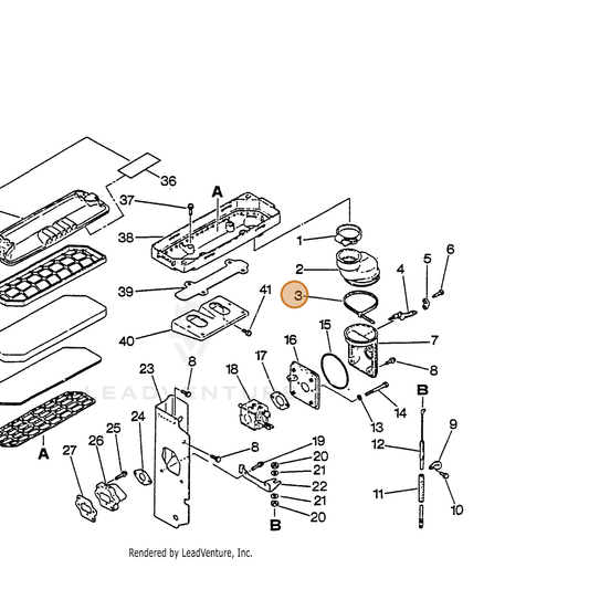ECHO part 13071304260 — IPL diagram snippet (6x zoom, amber highlight)