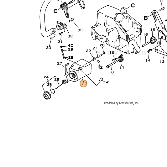 ECHO part 13100037930 — IPL diagram snippet (6x zoom, amber highlight)