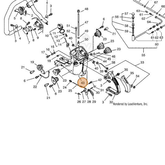 ECHO part 13100260732 — IPL diagram snippet (6x zoom, amber highlight)