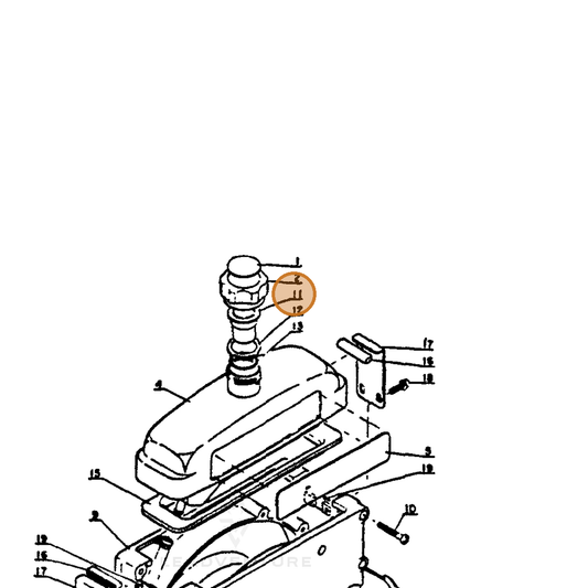 ECHO part 13100305330 — IPL diagram snippet (6x zoom, amber highlight)