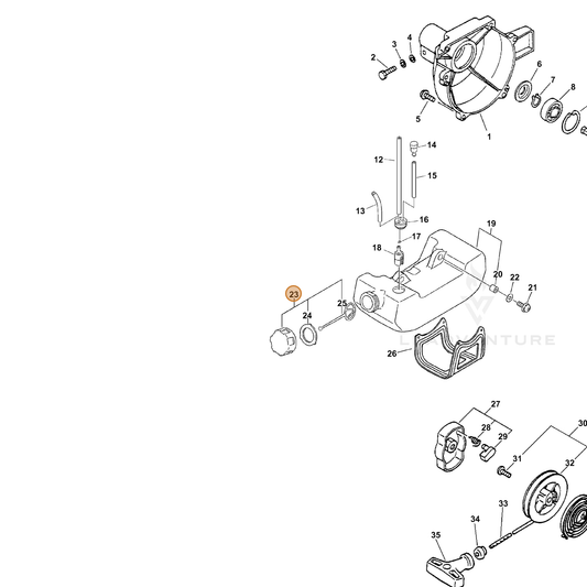 ECHO part 13100455630 — IPL diagram snippet (6x zoom, amber highlight)