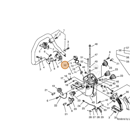 ECHO part 13100460730 — IPL diagram snippet (6x zoom, amber highlight)