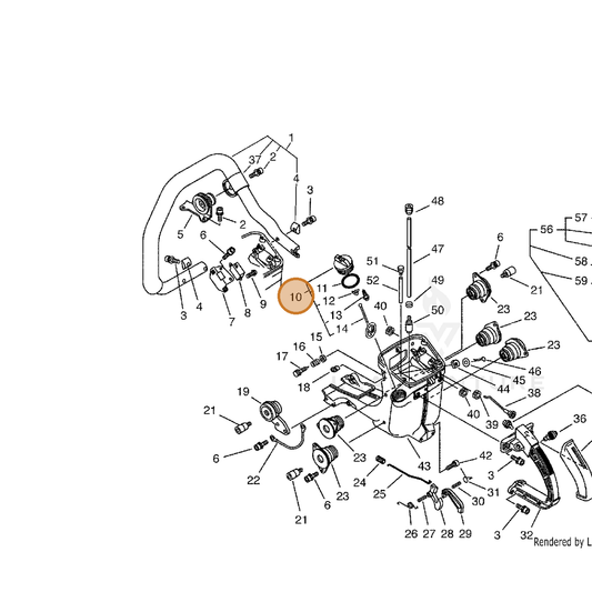 ECHO part 13100460730 — IPL diagram snippet (6x zoom, amber highlight)