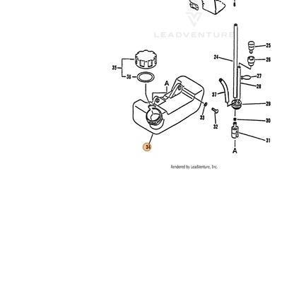 ECHO part 13100505761 — IPL diagram snippet (6x zoom, amber highlight)