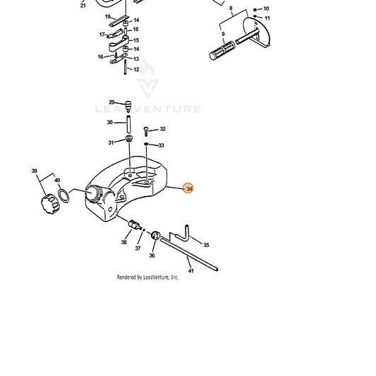 ECHO part 13100507260 — IPL diagram snippet (6x zoom, amber highlight)