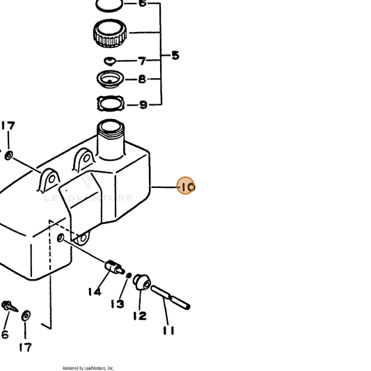 ECHO part 13100511521 — IPL diagram snippet (6x zoom, amber highlight)