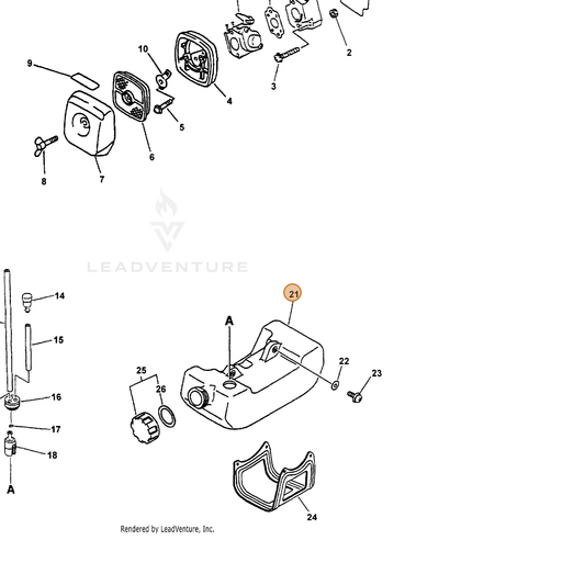 ECHO part 13100546831 — IPL diagram snippet (6x zoom, amber highlight)