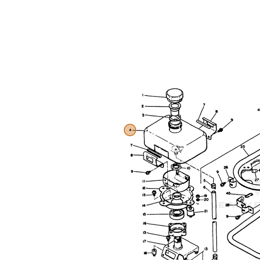 ECHO part 13101007130 — IPL diagram snippet (6x zoom, amber highlight)