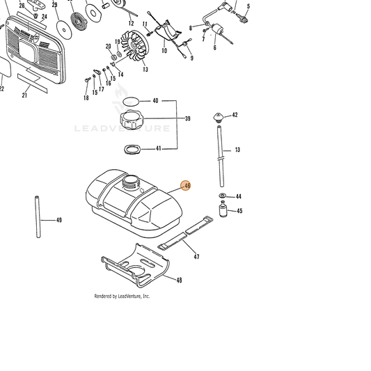 ECHO part 13101011960 — IPL diagram snippet (6x zoom, amber highlight)