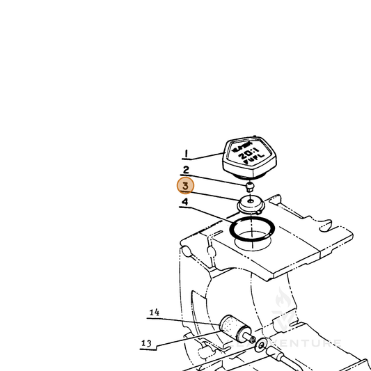 ECHO part 13101500830 — IPL diagram snippet (6x zoom, amber highlight)
