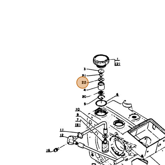 ECHO part 13101503430 — IPL diagram snippet (6x zoom, amber highlight)