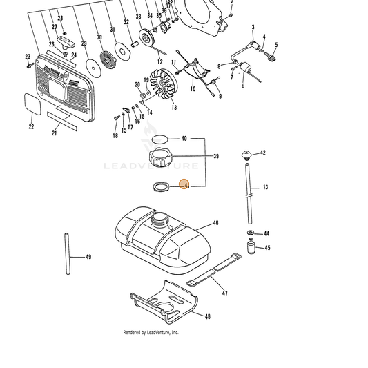 ECHO part 13101610760 — IPL diagram snippet (6x zoom, amber highlight)